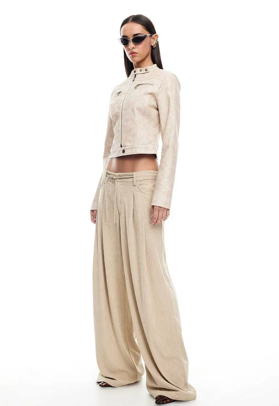 Lioness Slouched Tie Up Pant Hot